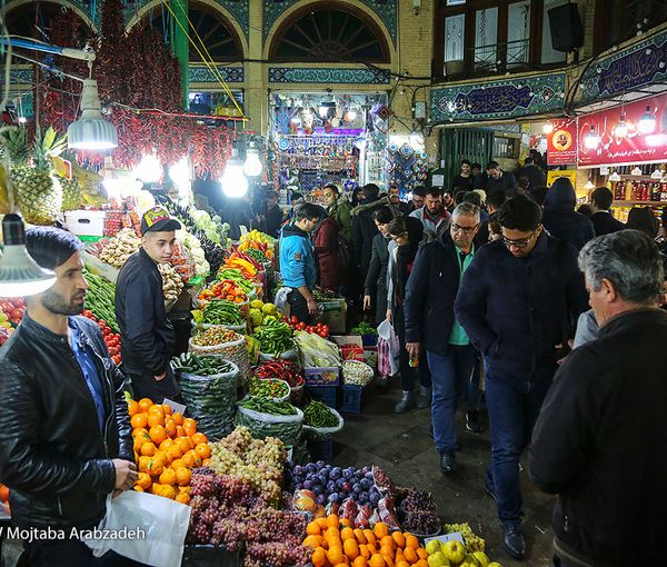 Shoppers at Tehran Bazaar in December.