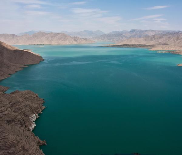 Helmand water dam reservoir in Afghanistan. Undated