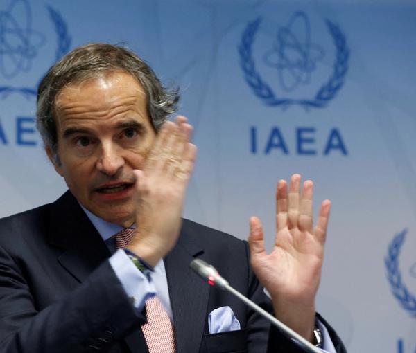 International Atomic Energy Agency (IAEA) Director General Rafael Grossi addresses a news conference during an IAEA board of governors meeting in Vienna, Austria, March 6, 2023
