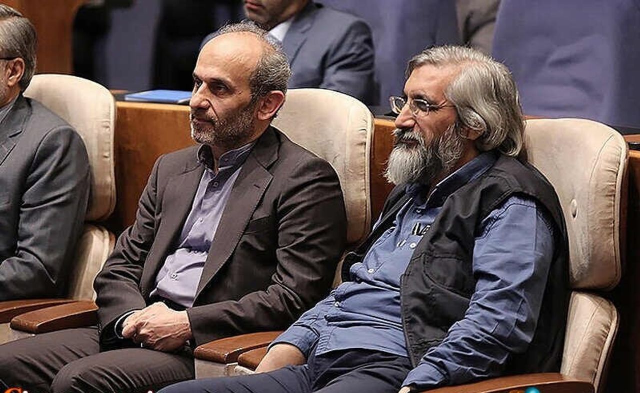 The head of the state broadcaster (IRIB), Payman Jebelli (left) and his Vahid Jalili, his hardline deputy  