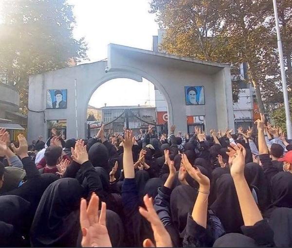 Student protest at Babol University on November 15, 2022