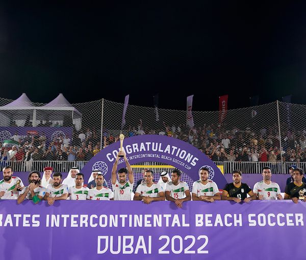 The Iranian national team won the Beach Soccer Intercontinental Cup in UAE on November 7, 2022 