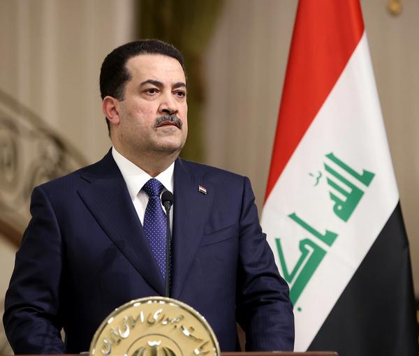 Iraqi Prime Minister Mohammed Shia' Al Sudani visiting Tehran on Nov. 29, 2022