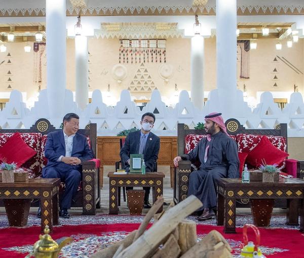 Saudi Crown Prince Mohammed Bin Salman meets Chinese President Xi Jinping in Riyadh, Saudi Arabia December 8, 2022