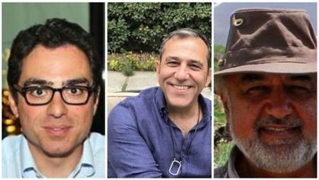 Americans jailed in Iran Siamak Namazi (left), Emad Shargi (center) and Morad Tahbaz