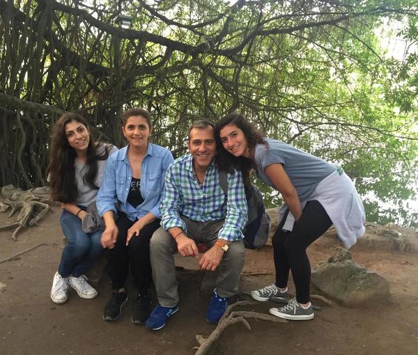 American-Iranian dual citizen Emad Sharghi with his wife and two daughters (undated)