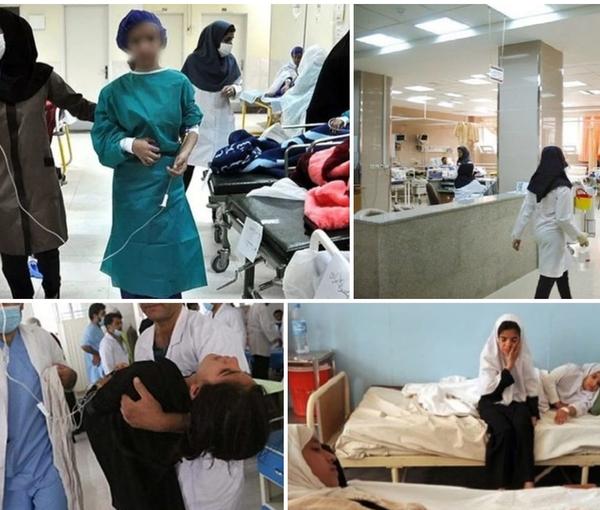 A combo photo of some of the girls hospitalized with poisoning symptoms (file)