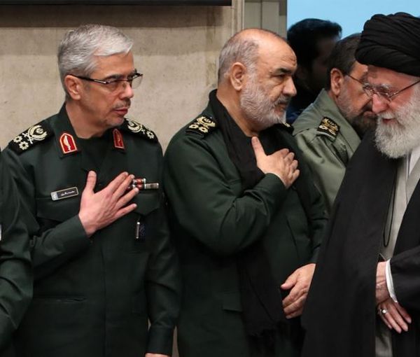 Senior IRGC commanders greet Supreme Leader Ali Khamenei in January 2020