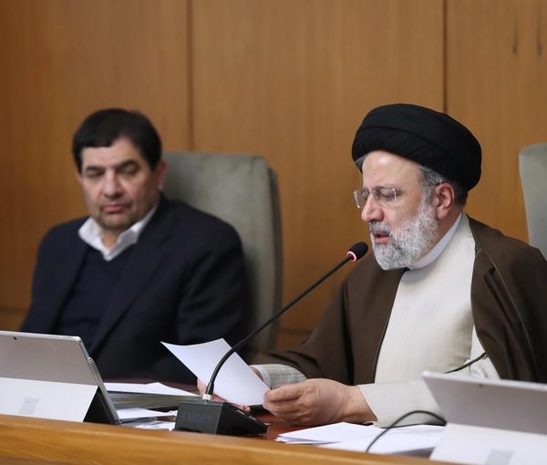 Iranian President Ebrahim Raisi (right) (February 2023)