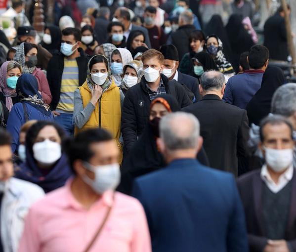 People in a Tehran street in November 2021