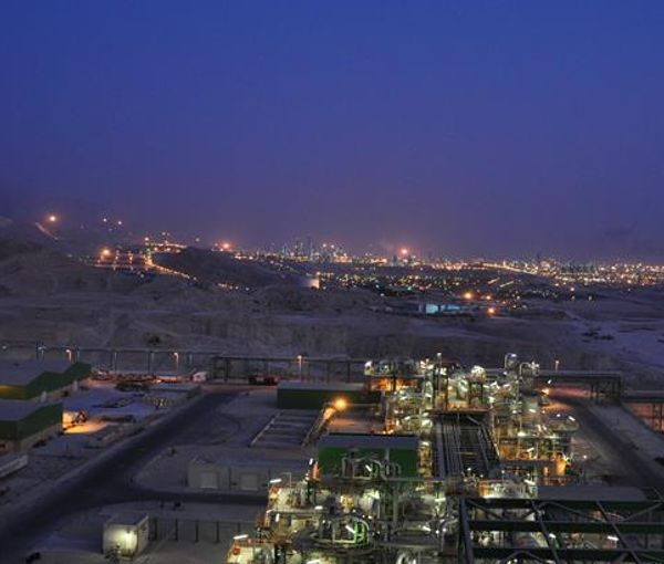 A view of Mehr Petrochemiocal Company plant in southern Iran