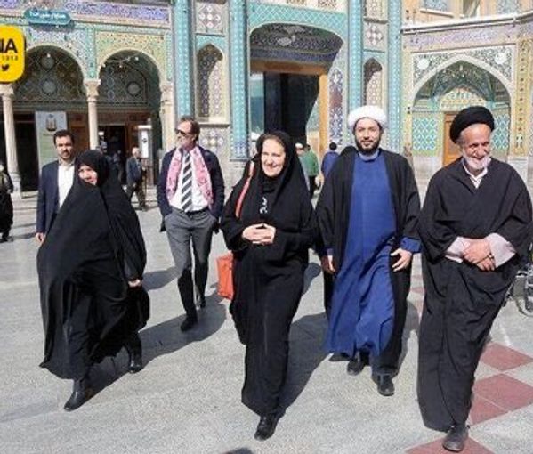 Swiss envoy in Iran Nadine Olivieri Lozano in the city of Qom on February 22, 2023