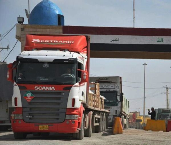A border crossing between Iran and Iraq seen in April 2022