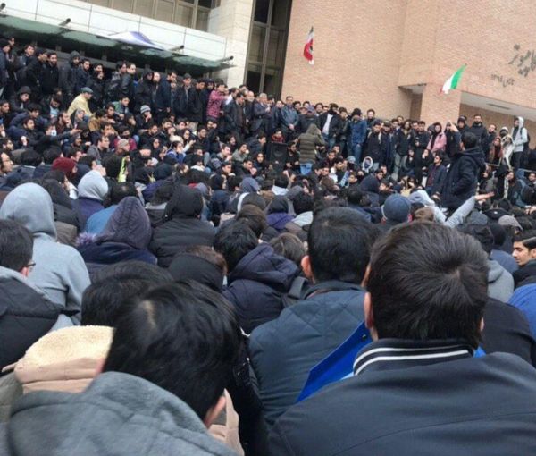 A protest rally at Tehran’s Sharif University (undated)