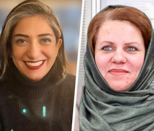 Detained journalists Mehrnoosh Zarei (left) and Saeedeh Shafiei (file)