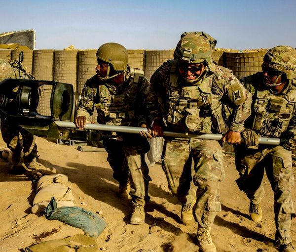 US troops during drills in Syria in June 2021
