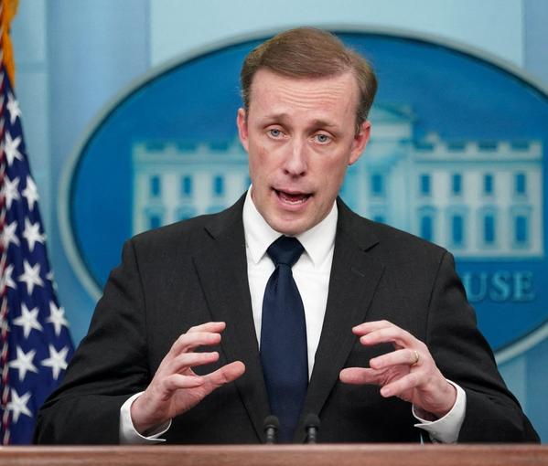 US White House national security adviser Jake Sullivan speaks at a press briefing at the White House in Washington, US, December 12, 2022.