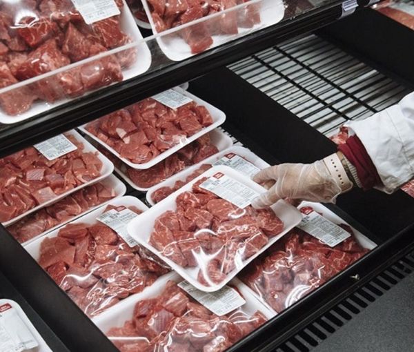 Red meat for sale at a department store in Iran (file photo)