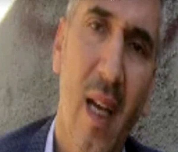 Yadollah Khedmati as he is being interrogated allegedly by Mossad agents in Iran. Undated