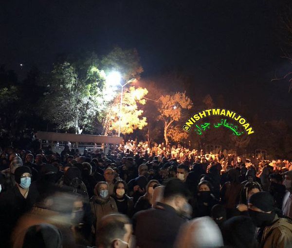 Residents protesting in Mehabad, Iran, on November 9, 2022