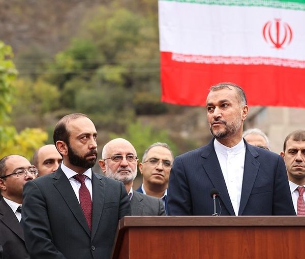 Iran's Foreign Minister Hossein Amir-Abdollahian speaks during the inauguration ceremony of consulate