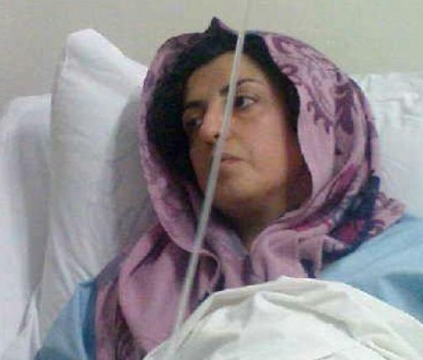 Prominent rights activist Narges Mohammadi at hospital  (undated)