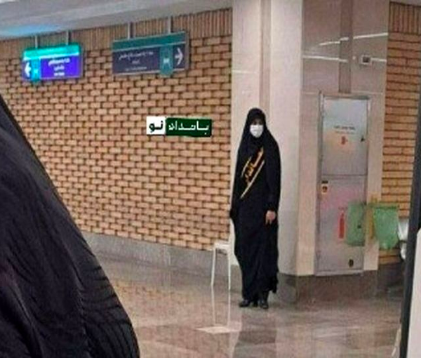 A hijab enforcer at Tehran’s subway (April 2023)  