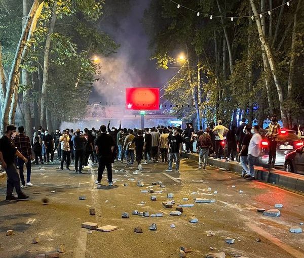 Protests in Tehran on September 24, 2022