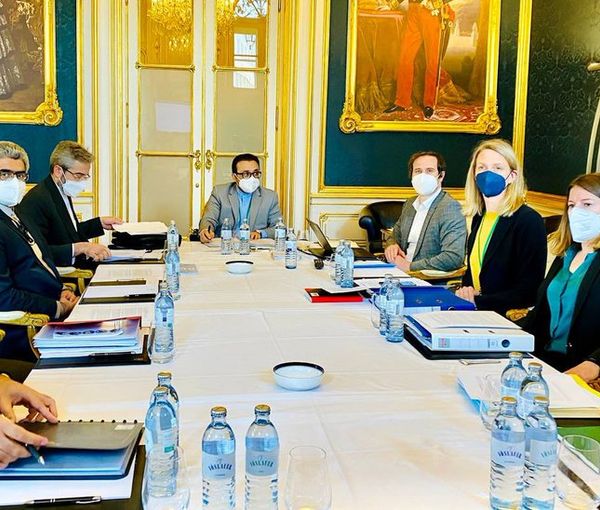 European Union and German, British, French negotiators meeting with Iranian envoys in Vienna on January 19, 2022