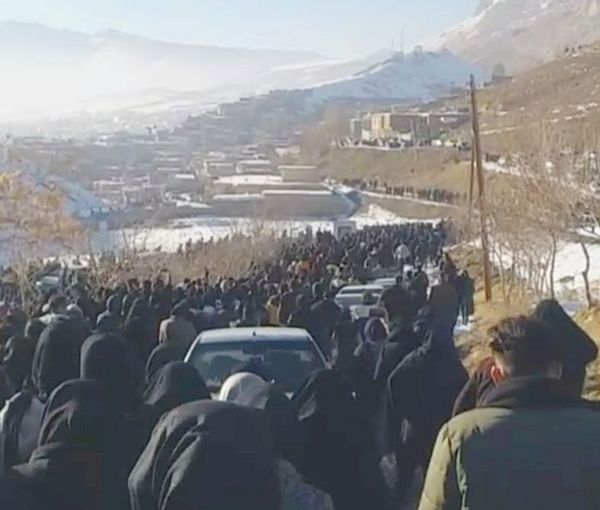 A memorial service in Samirom, Esfahan Province turned into an antiregime protest. December 29, 2022