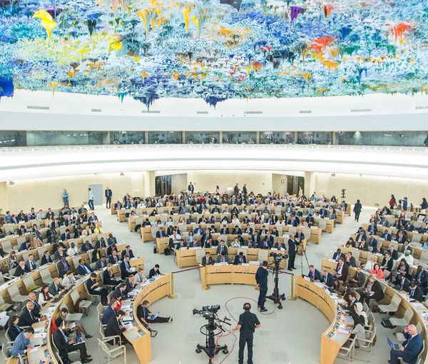 United Nations human rights council in session