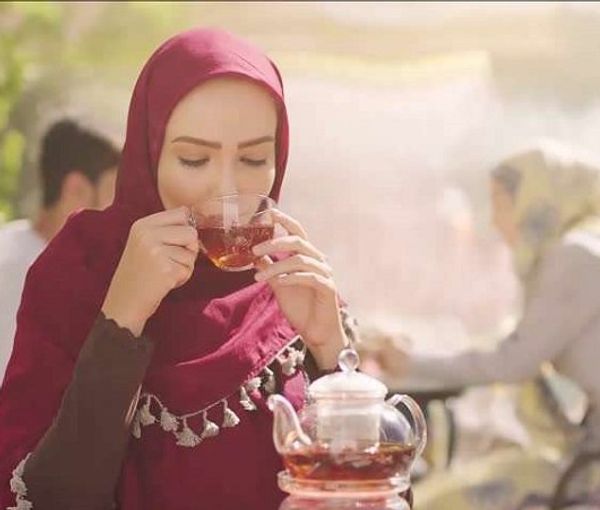 An Iranian woman in a TV commercial for a brand of tea in Iran (file photo)
