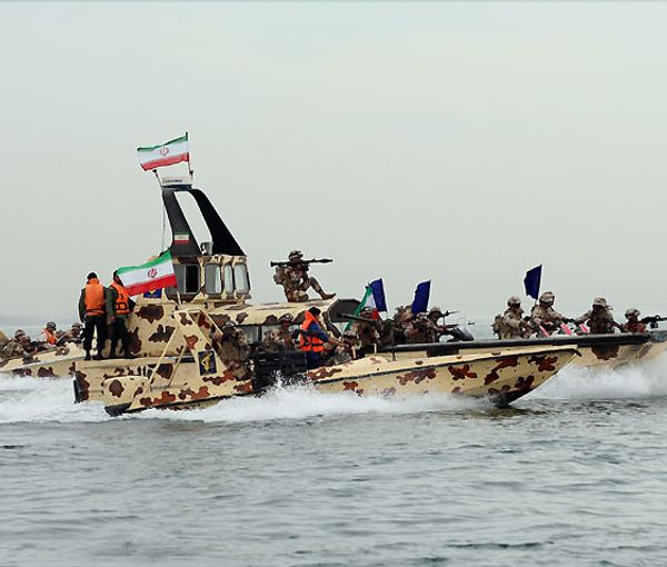 IRGC speedboats seen in the undated photo