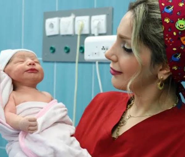 A baby born via a caesarean delivery in Iran (File photo)