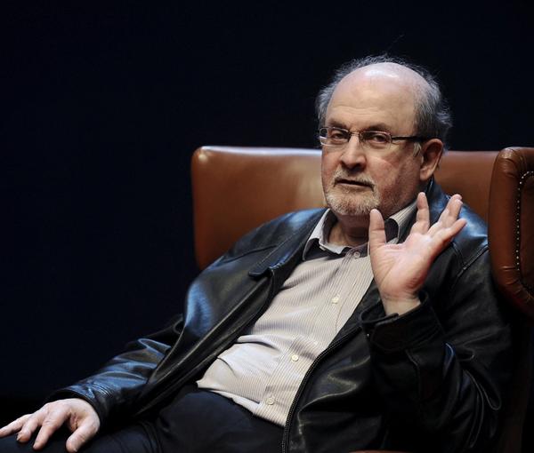 Salman Rushdie who is recovering in a hospital after a brutal knife attack, pictured in 2015