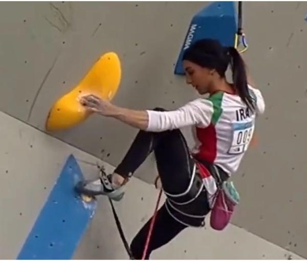 Iranian climber Elnaz Rekabi (October 16, 2022)
