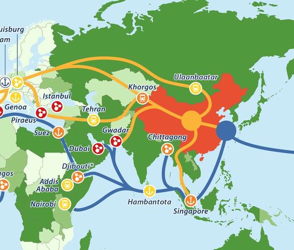 China's Silk road reach throughout the world. FILE image