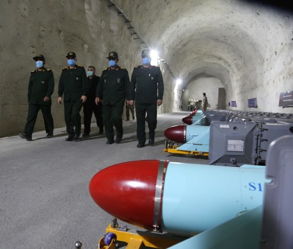 An official photo showing an IRGC underground missile base in southern Iran. Undated